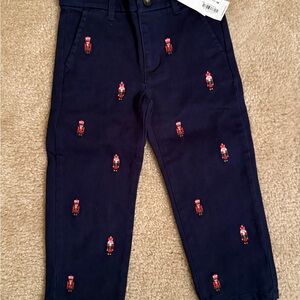 Janie and Jack Navy Pants with Nutcracker Design